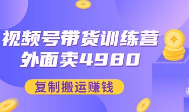 【副业项目3496期】外面卖4980【盗坤：视频号带货训练营】复制搬运赚钱（附电公商园文件）-元满创业网