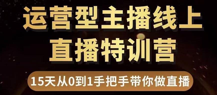 【副业项目3745期】慧哥直播电商运营型主播特训营，0基础15天手把手带你怎么做直播带货-元满创业网