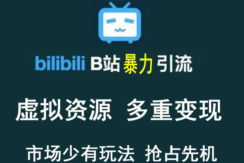 【副业项目3871期】虚拟资源引流方案：B站暴力引流 ，多重变现法-元满创业网