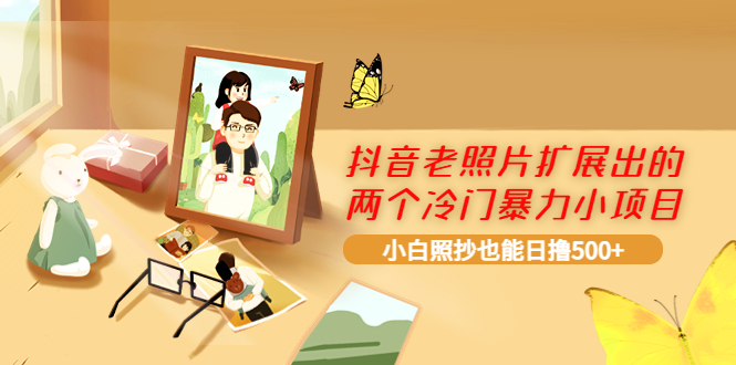 【副业项目4087期】抖音老照片扩展出的两个冷门暴力小项目，小白照抄也能日赚500+-元满创业网