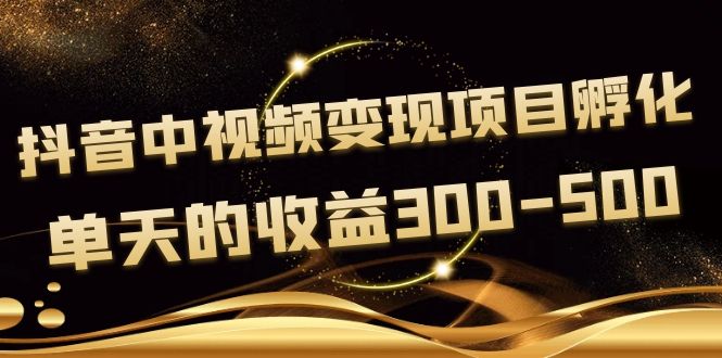 【副业项目4157期】黄岛主《抖音中视频变现项目孵化》单天的收益300-500 操作简单粗暴-元满创业网