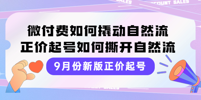 【副业项目4185期】新版正价起号，微付费如何撬动自然流，正价起号如何撕开自然流-元满创业网