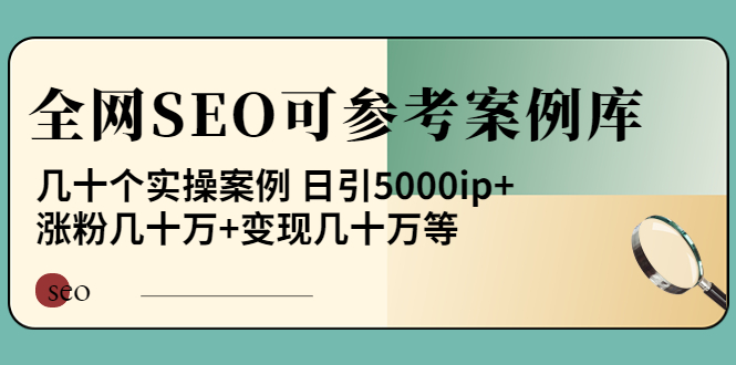 【副业项目4188期】《全网SEO可参考案例库》几十个实操案例 日引5000ip+涨粉百W+变现几十W等-元满创业网