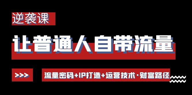 【副业项目4534期】让普通人自带流量的逆袭课：流量密码+IP打造+运营技术·财富路径-元满创业网