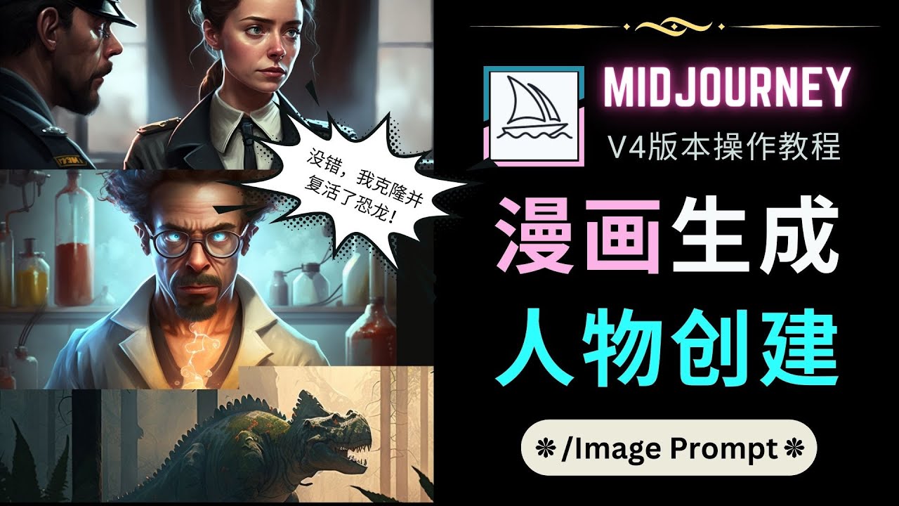 【副业项目5096期】Midjourney V4版本操作教程：2个简单参数，完成漫画生成，人物创建-元满创业网