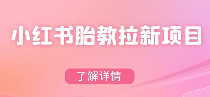 【副业项目6099期】小红书胎教网盘拉新项目，可在私域变现两次（作品制作教程+素材）-元满创业网