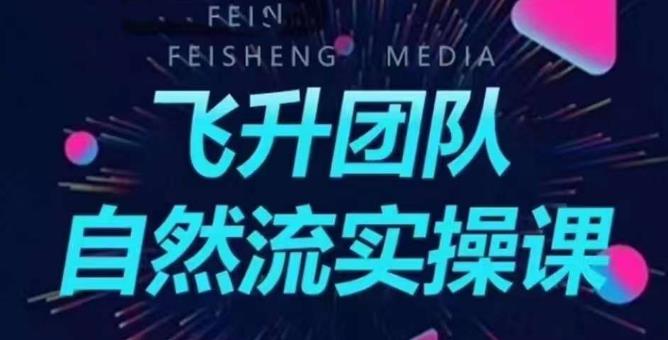 【副业项目6267期】飞升团队课程自然流实操课，抖音半无人起号主播间搭建教学-元满创业网
