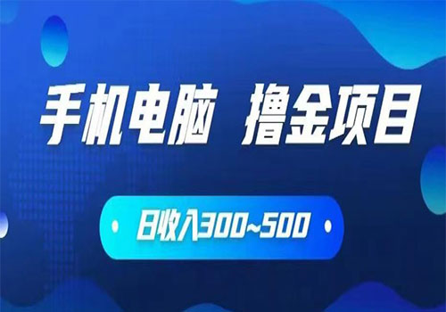 【副业项目6065期】2023手机和电脑都可以撸金的项目，日收入300~500【揭秘】-元满创业网