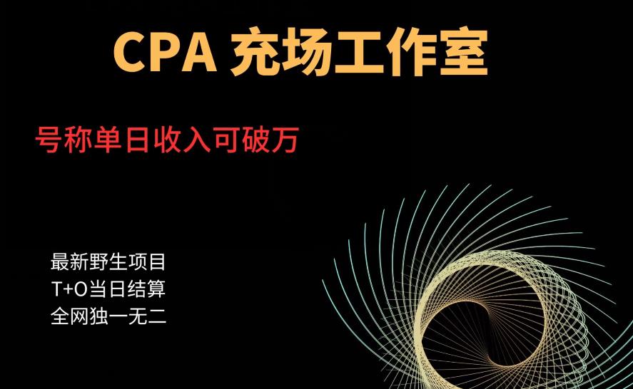 【副业项目6075期】cpa充场工作室，号称单日收入10000+（揭秘）-元满创业网