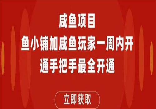 【副业项目6067期】2023闲鱼项目鱼小铺加闲鱼玩家认证一周内开通，手把手最全开通-元满创业网