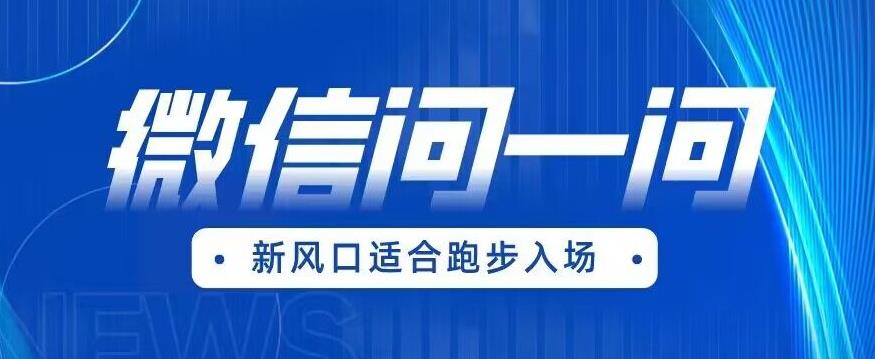 【副业项目6729期】全网首发微信问一问新风口变现项目（价值1999元）【揭秘】-元满创业网