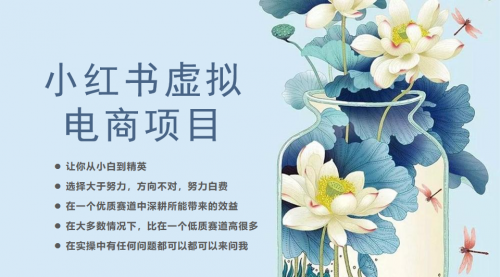 【副业项目6786期】小红书虚拟电商从0到1，让你从小白到精英（20节实操课程）-元满创业网