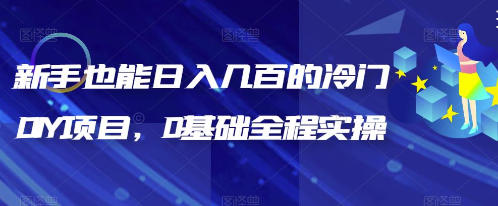 【副业项目6865期】新手也能日入几百的冷门DIY项目，0基础全程实操【揭秘】-元满创业网