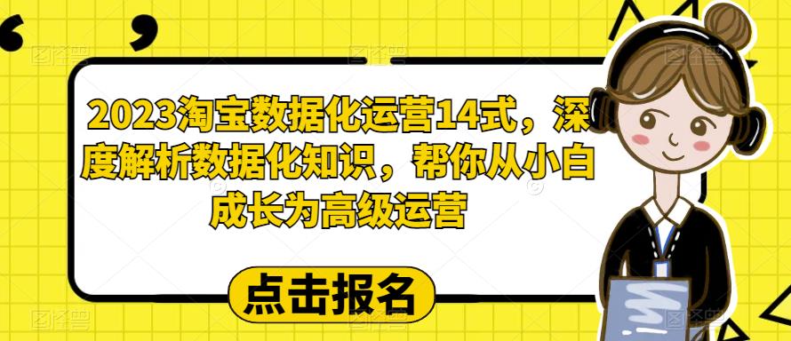 【副业项目6599期】2023淘宝数据化-运营 14式，深度解析数据化知识，帮你从小白成长为高级运营-元满创业网
