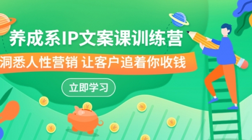【副业项目7107期】IP文案课训练营，文案心法的天花板 洞悉人性营销-元满创业网