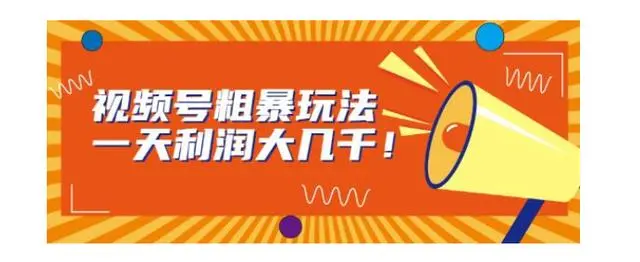 【副业项目7125期】视频号粗暴玩法，一天利润大几千！-元满创业网