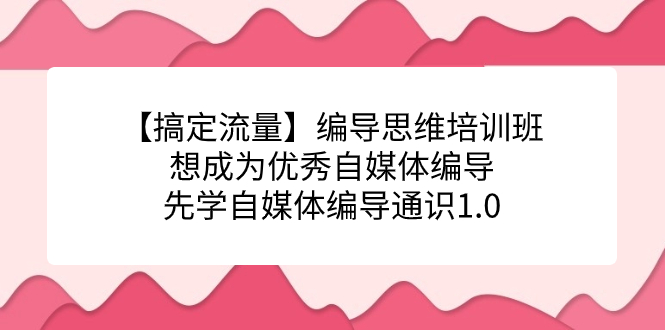 【副业项目7456期】编导思维培训班，想成为优秀自媒体编导先学自媒体编导通识1.0-元满创业网