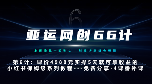 【副业项目7228期】小红书第4课-黑科技带来流量巨变-元满创业网