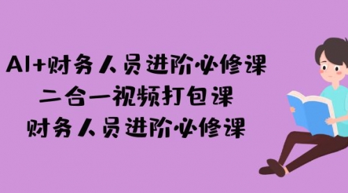 【副业项目7243期】AI + 财务人员进阶必修课二合一视频打包课，财务人员进阶必修课-元满创业网