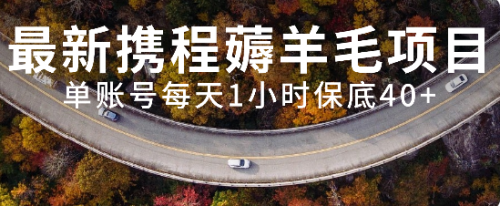 【副业项目8232期】最新携程薅羊毛项目，单账号每天1小时保底收益40+，可矩阵操作-元满创业网