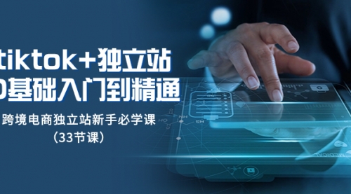 【副业项目8304期】tk+独立站从0基础入门到精通，跨境电商独立站新手必学课-元满创业网
