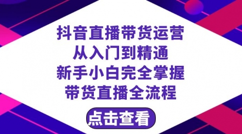 【副业项目8483期】抖音直播带货 运营从入门到精通，新手完全掌握带货直播全流程（23节-元满创业网