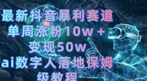 【副业8738期】最新抖音暴利赛道，单周涨粉10w＋变现50w的ai数字人落地保姆级教程-元满创业网