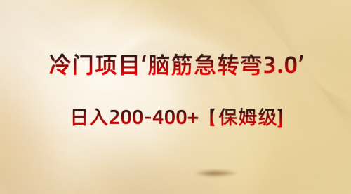 【副业8763期】冷门项目‘脑筋急转弯3.0’轻松日入200-400+【保姆级教程】-元满创业网