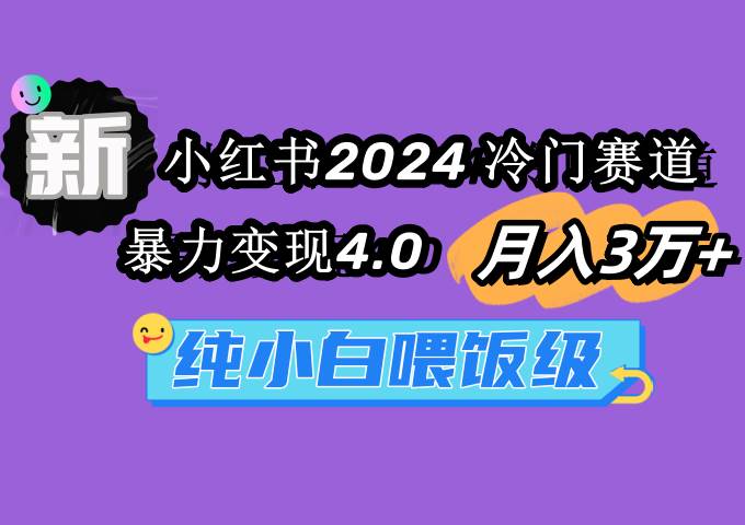 小红书2024冷门赛道 月入3万+ 暴力变现4.0 纯小白喂饭级-元满创业网