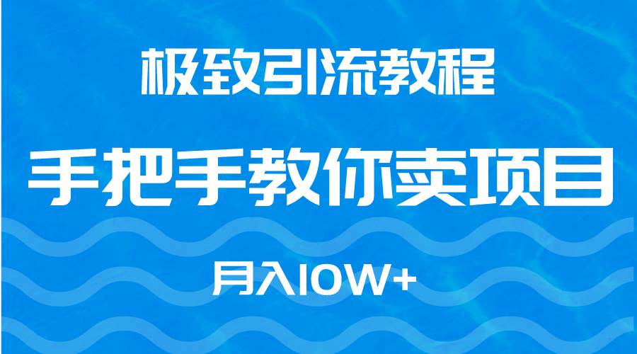 极致引流教程，手把手教你卖项目，月入10W+-元满创业网
