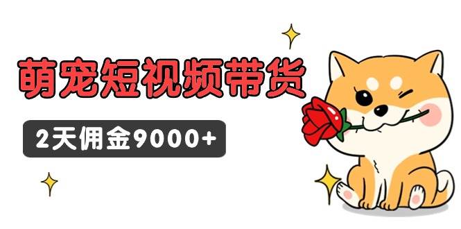 东哲日记·萌宠短视频带货，2天佣金9000+-元满创业网