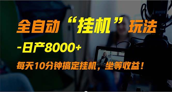 全自动“挂机”玩法，实现睡后收入，日产8000+-元满创业网