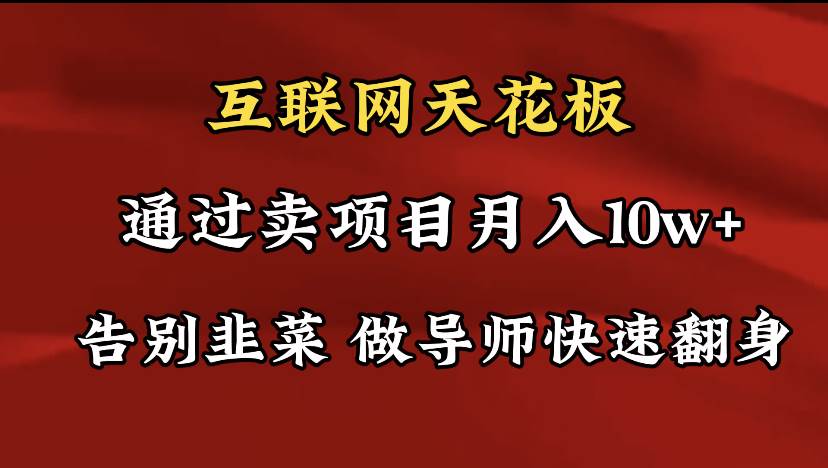 导师训练营互联网的天花板，让你告别韭菜，通过卖项目月入10w+，一定要…-元满创业网