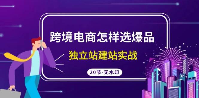 跨境电商怎样选爆品，独立站建站实战（20节高清无水印课）-元满创业网