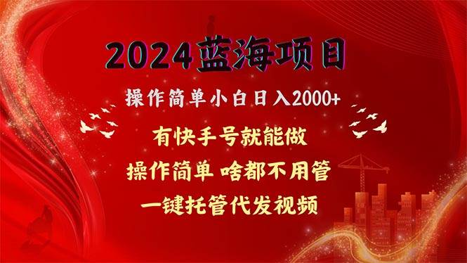 2024蓝海项目，网盘拉新，操作简单小白日入2000+，一键托管代发视频，…-元满创业网