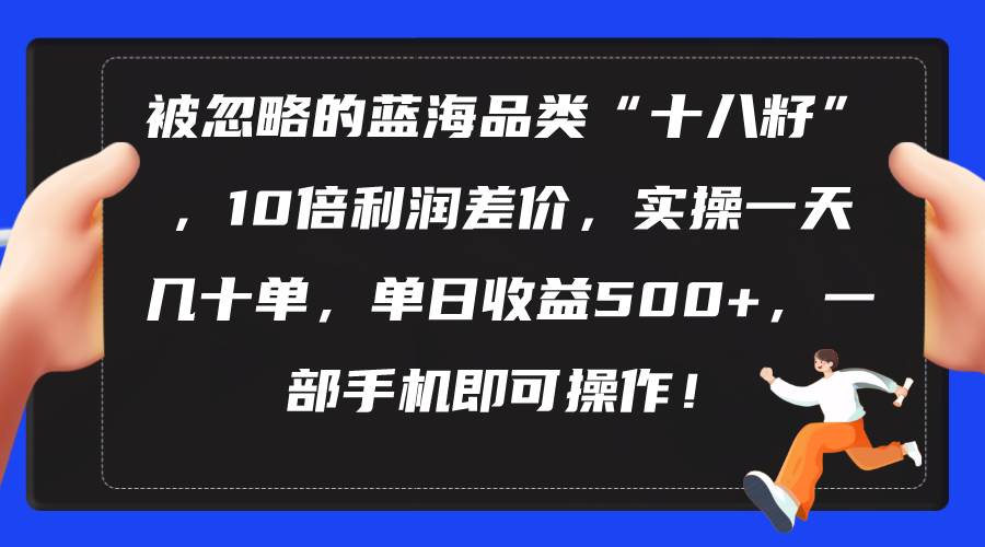 被忽略的蓝海品类“十八籽”，10倍利润差价，实操一天几十单 单日收益500+-元满创业网