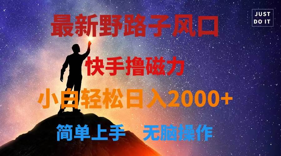 最新风口！快手撸磁力，野路子，小白无脑操作日入2000+-元满创业网