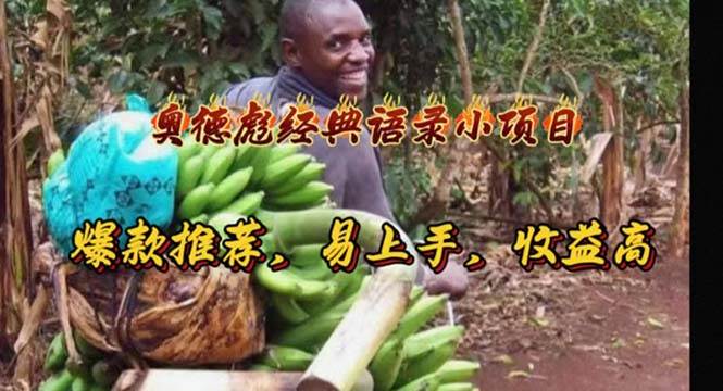 奥德彪经典语录小项目，爆款推荐，易上手，收益高-元满创业网