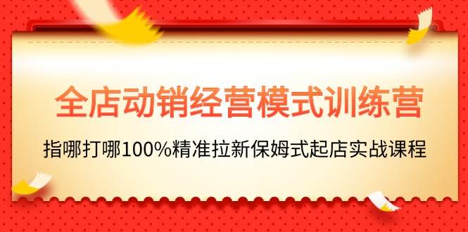 全店动销-经营模式训练营，指哪打哪100%精准拉新保姆式起店实战课程-元满创业网