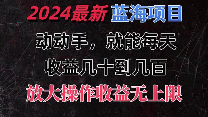 有手就行的2024全新蓝海项目，每天1小时收益几十到几百，可放大操作收…-元满创业网