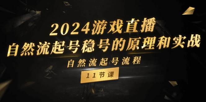 2024游戏直播-自然流起号稳号的原理和实战，自然流起号流程（11节）-元满创业网