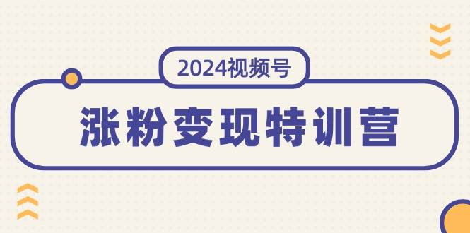 2024视频号-涨粉变现特训营：一站式打造稳定视频号涨粉变现模式（10节）-元满创业网