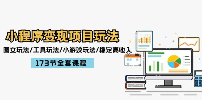 小程序变现项目玩法：图文玩法/工具玩法/小游戏玩法/稳定高收入/173节课程-元满创业网