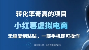 一单49.9，转化率奇高的项目，冷门暴利的小红书虚拟电商-元满创业网