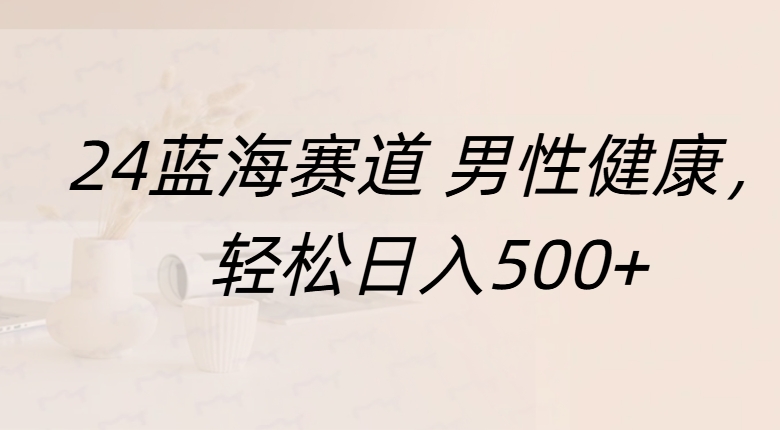蓝海赛道 男性健康，轻松日入500+-元满创业网