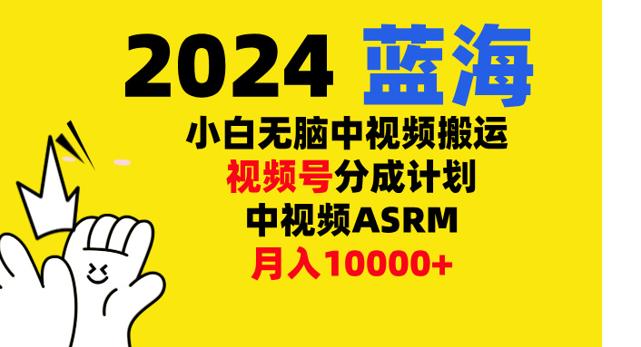 小白无脑复制-中视频视频号-分成计中视频ASRM-元满创业网