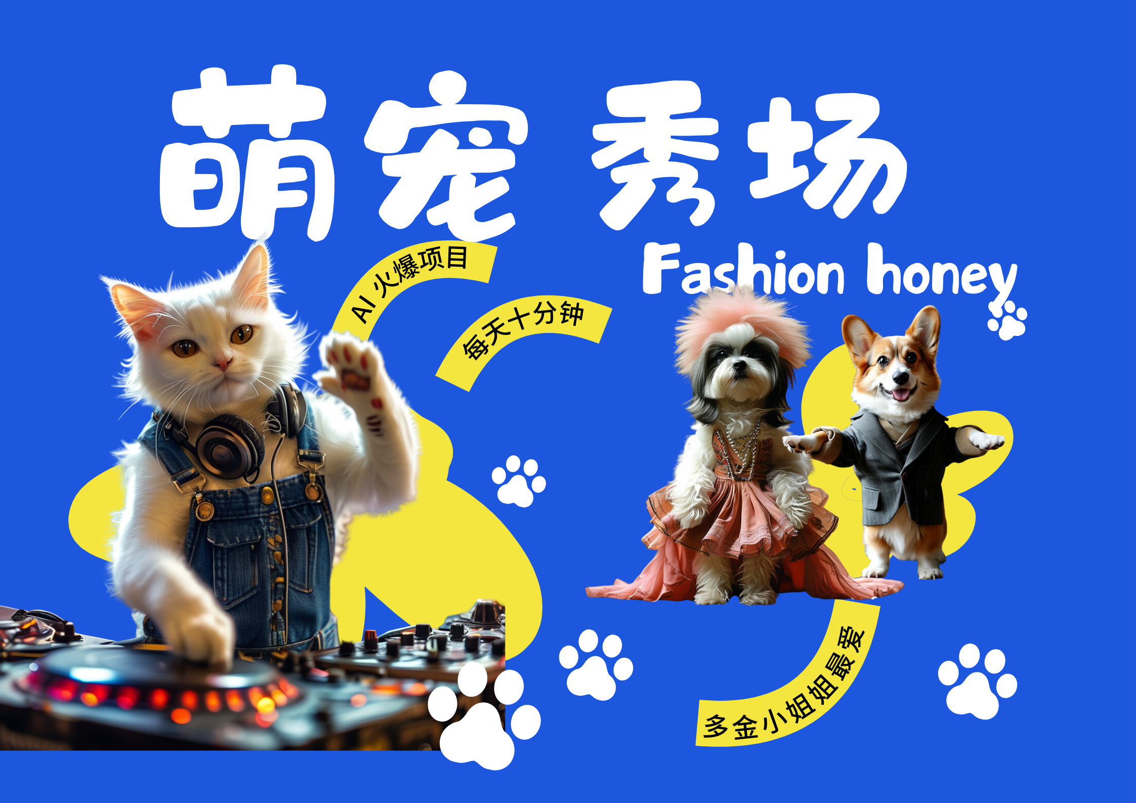 酷飒动物跳舞走秀  时尚喵FASHION汪 多金小姐姐最爱的 轻松月入破万-元满创业网