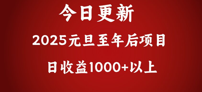翻身项目，日收益1000+以上-元满创业网