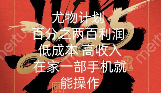 尤物计划-200％暴利 低成本 高收入 一部手机即可操作-元满创业网