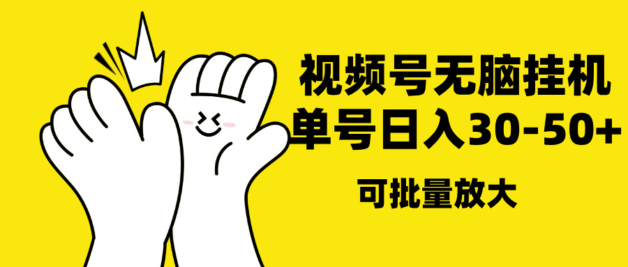 视频号无脑挂机，单号30-50+，可批量放大-元满创业网